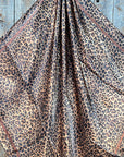 35X35" Brown Leopard Wild Rag / Scarf - W206 Slide WRC169B