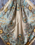 35X35"  Neutral Tone Paisley Wild Rag / Scarf WR2040