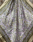 35X35"  Tan & Pink Paisley Wild Rag / Scarf WR2145