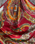 35X35"  Red Mardi Gras Wild Rag / Scarf WR3353