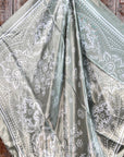 35X35"  Sage Floral Paisley Wild Rag / Scarf WR3380