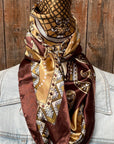 35X35"  Earth Tones Paisley Wild Rag / Scarf WR3405