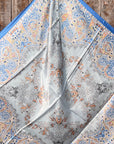 35X35"  Blue Floral Wild Rag / Scarf WR3419