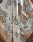 35X35" Brown and Tan Floral Wild Rag / Scarf WR3422