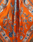 35X35" Orange and Blue Paisley Wild Rag / Scarf WR3439