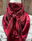 35X35" Burgundy Jacquard Wild Rag / Scarf WR4046X