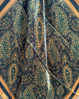 35X35" Green and Tan Floral Wild Rag / Scarf WR406