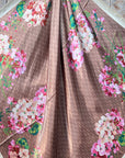 35X35" Cherry Blossom Wild Rag / Scarf - Copper Pink, AB & Champagne Slide WRC406A