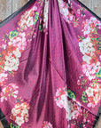 35X35"  Dark Pink Cherry Blossom Wild Rag / Scarf WR407