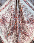 35X35" Tan/Brown Polka Dot & Paisley Wild Rag / Scarf WR445