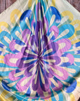 35X35"  Purple & Green Multi-Colored Wild Rag / Scarf WR613