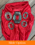 35X35" Solid Electric Red Wild Rag / Scarf WRS10 - Buckle Wild Rag Slides - Assorted