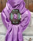 35X35" Solid Lavender Wild Rag / Scarf WRS13 - Buckle Wild Rag Slides - Assorted
