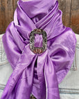 35X35" Solid Lavender Wild Rag / Scarf WRS13 - Buckle Wild Rag Slides - Assorted