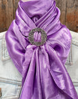 35X35" Solid Lavender Wild Rag / Scarf WRS13 - Buckle Wild Rag Slides - Assorted
