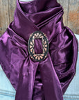 35X35" Solid Plum Wild Rag / Scarf WRS21 - Buckle Wild Rag Slides - Assorted