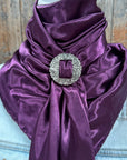 35X35" Solid Plum Wild Rag / Scarf WRS21 - Buckle Wild Rag Slides - Assorted