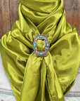 35X35" Solid Light Green Wild Rag / Scarf WRS22 - Buckle Wild Rag Slides - Assorted
