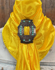 35X35" Solid Yellow Wild Rag / Scarf WRS23 - Buckle Wild Rag Slides - Assorted