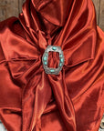 35X35" Solid Rust Wild Rag / Scarf WRS16 - Buckle Wild Rag Slides - Assorted