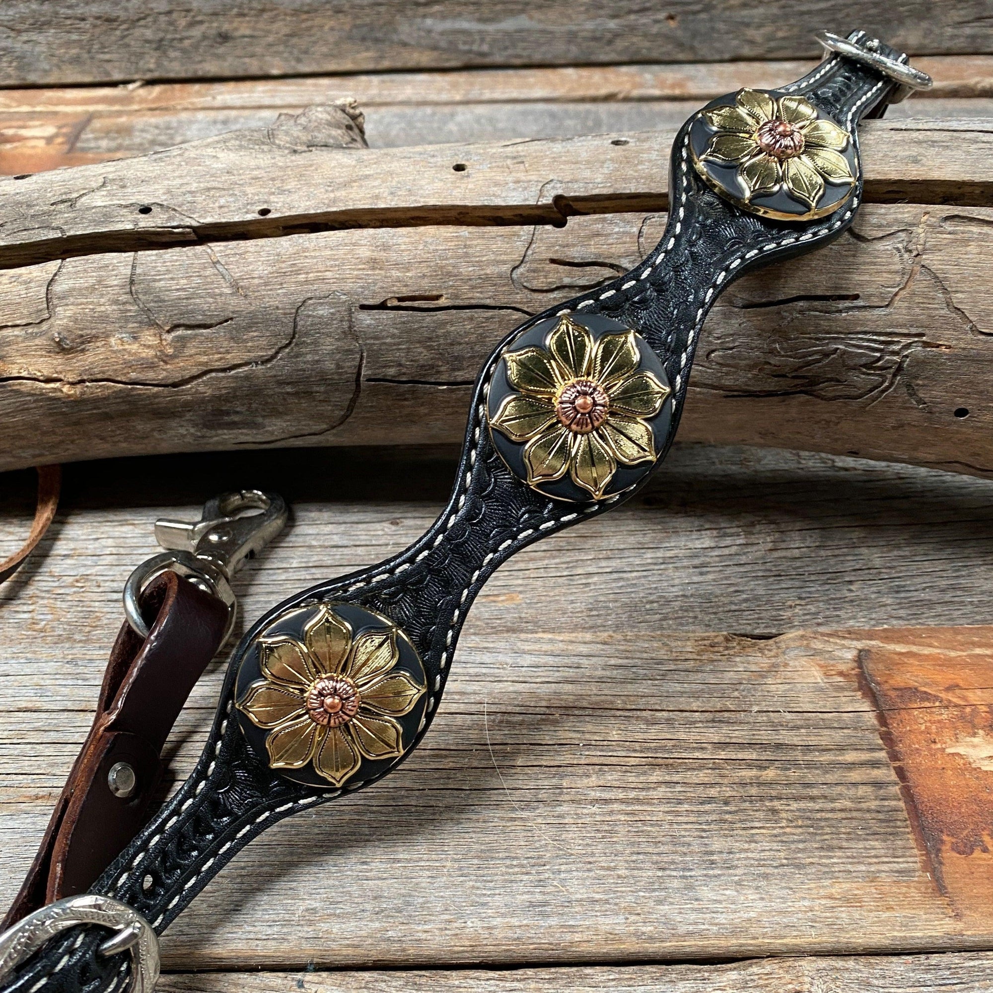 Black Basketweave Wither Strap 
