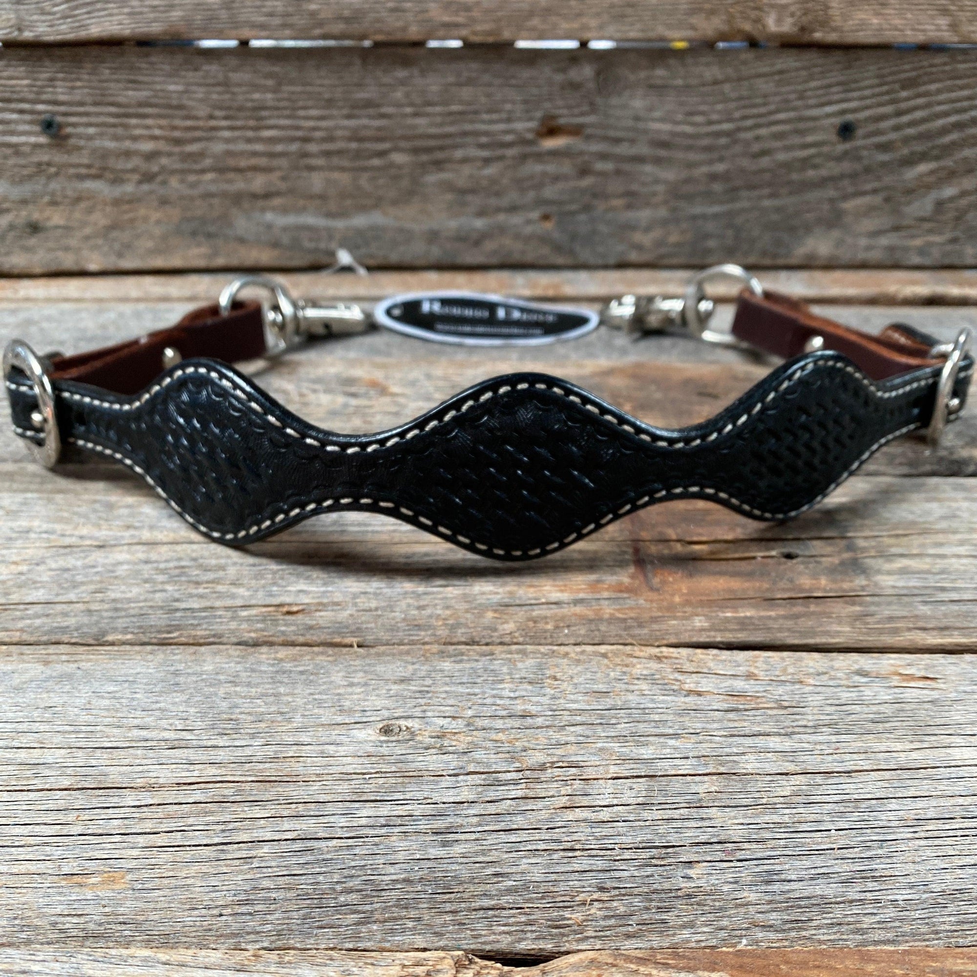 Black Basketweave Wither Strap 