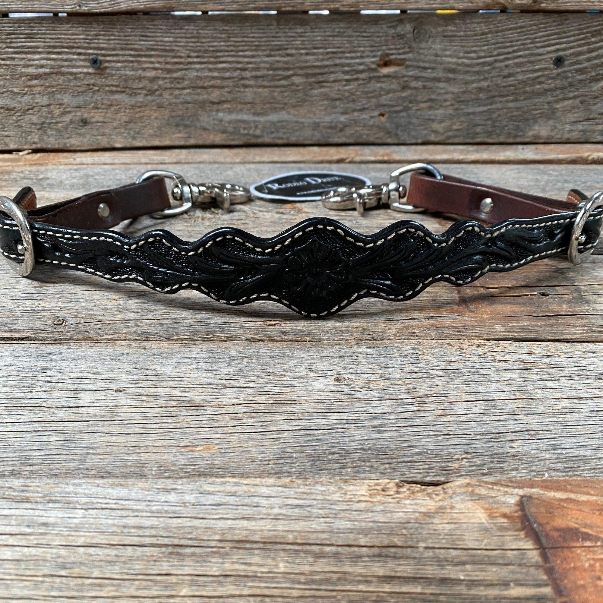Black Floral Wither Strap 