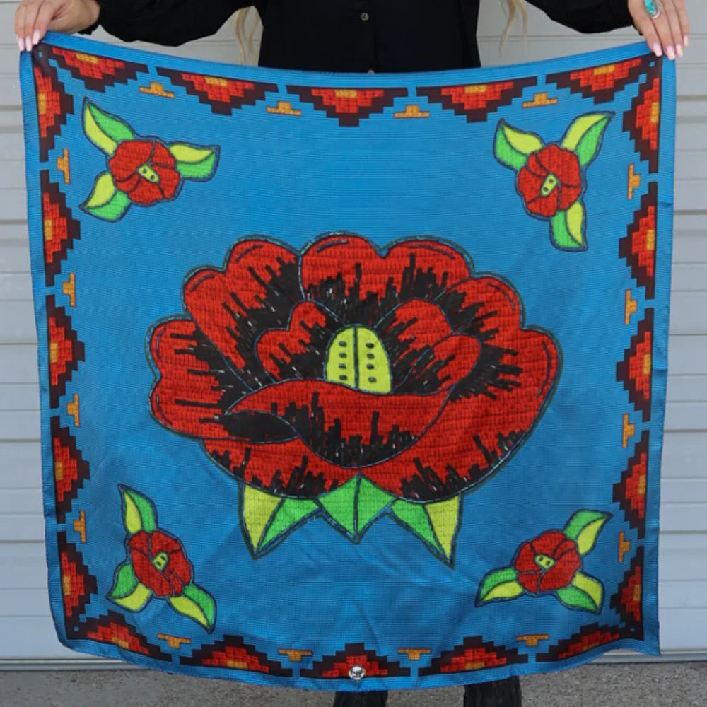 War of the Roses Shorty Scarf - Turquoise