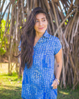 Placket Dress Heart Sutra with Sea Turtle by Mayumi Oda