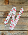 White and Pink Western Skinny Mini Wild Rag Scarf / Cowgirl Necktie 