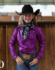 *YOUTH* PURPLE SPARKLE PERFORMANCE SHIRT