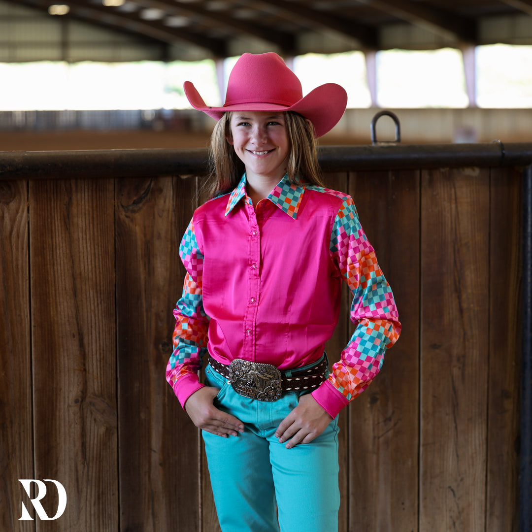 *YOUTH* DIEGO SATIN PERFORMANCE RODEO SHIRT