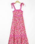 Ashlyn Floral Lace Tied Strap Empire Waist Maxi Dress