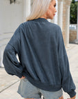 Mineral Wash Drop Shoulder Crewneck Sweatshirt