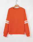 Varsity Stripe Drop Shoulder Oversized Sweatshirt