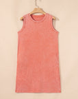 Mineral Wash Pocketed Tank Mini Dress