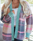 Elsa Slit Open Front Cardigan