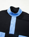 Colorblock Patchwork Pullover and Shorts Set
