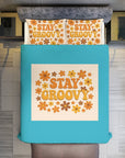 Groovy Floral Hippie Reversible 3-Piece Bedding Set (1 Duvet Cover + 2 Pillow Shams) – 102"×90"