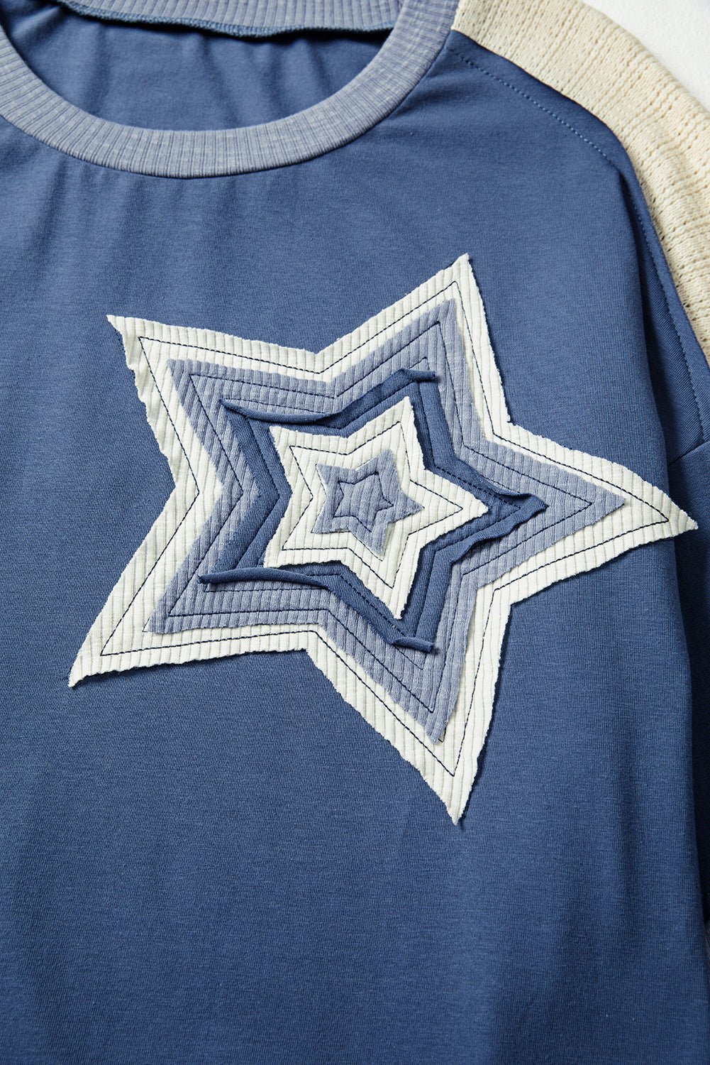 Natalie Knitted Star Patchwork Oversize Top