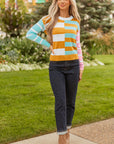 Stripe Colorblock Long Sleeve Sweater