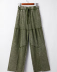 Paisley Leg Patchwork Drawstring Pants