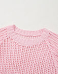 Hollow-out Crochet Tie Side Short Sleeve Sweater
