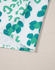 Azalea Print Short Sleeve Blouse