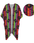 Baha Ranch Neon Aztec Duster Kimono Coverup Women's Long Cover Up
