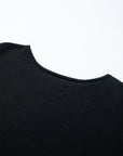 Solid Asymmetric Neck Sweater Mini Dress