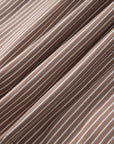 Stripe Buttoned V-Neck Short Sleeve T-Shirt