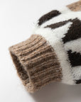Adelynn Geometric Pattern Front Sweater