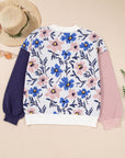 Lumivita Colorblock Sleeve Patchwork Sweater