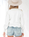 Mia Scallop Hem Cropped Sweater